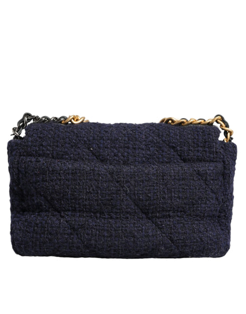 Chanel 19 Medium Flap Bag – Dark Blue Tweed – Gold Hardware – Women’s