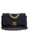 Chanel 19 Medium Flap Bag – Dark Blue Tweed – Gold Hardware – Women’s