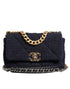 Chanel 19 Medium Flap Bag – Dark Blue Tweed – Gold Hardware – Women’s