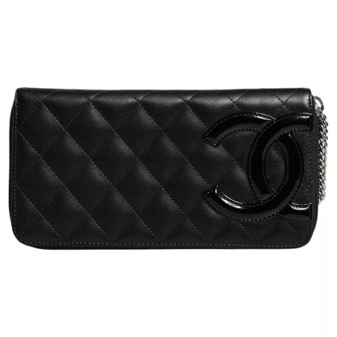 Chanel Continental Zip Wallet – Black Quilted Leather – CC Logo – Women’s