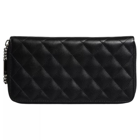 Chanel Continental Zip Wallet – Black Quilted Leather – CC Logo – Women’s
