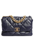 Chanel 19 Large Flap Bag – Navy Blue Quilted Lambskin with Mixed Metal Hardware – Women’s