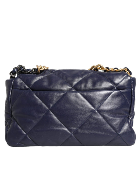Chanel 19 Large Flap Bag – Navy Blue Quilted Lambskin with Mixed Metal Hardware – Women’s