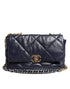 Chanel 19 Large Flap Bag – Navy Blue Quilted Lambskin with Mixed Metal Hardware – Women’s