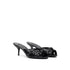 Dolce & Gabbana Keira Slide Sandals – Black Python Leather Kitten Heels for Women