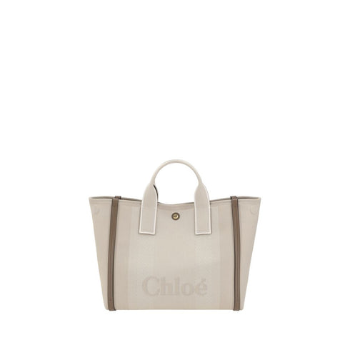 Chloé Carry Beige Canvas Shoulder Bag for Women