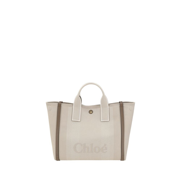 Chloé Carry Beige Canvas Shoulder Bag for Women
