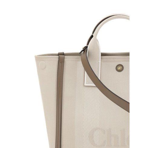 Chloé Carry Beige Canvas Shoulder Bag for Women