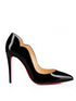 Christian Louboutin Black Patent Leather Hot Chick 100 Heels Pumps for Women