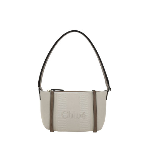 Chloé Carry Beige Canvas Shoulder Bag for Women