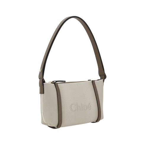Chloé Carry Beige Canvas Shoulder Bag for Women