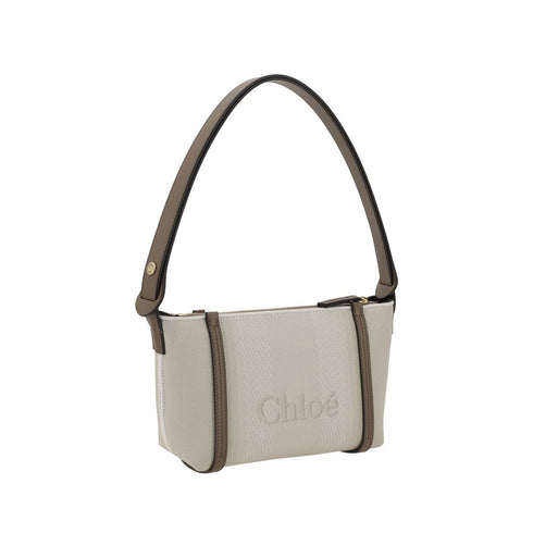 Chloé Carry Beige Canvas Shoulder Bag for Women