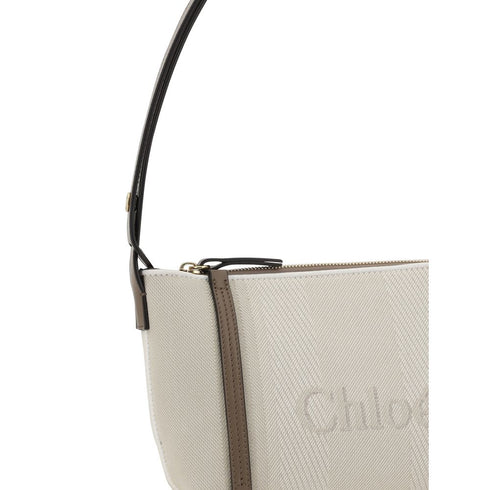 Chloé Carry Beige Canvas Shoulder Bag for Women