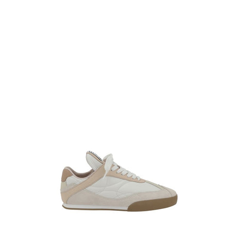 Chloé Kick Sneakers – Women's White & Beige Leather Suede Low-Top Shoes