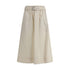 Brunello Cucinelli Cream Wide Long Skirt