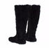 Dolce & Gabbana Xiangao Fur Flat Boots Black Leather Women’s