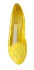 Dolce & Gabbana Yellow Cinderella Crystal Heels – PVC Pumps for Women