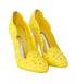Dolce & Gabbana Yellow Cinderella Crystal Heels – PVC Pumps for Women