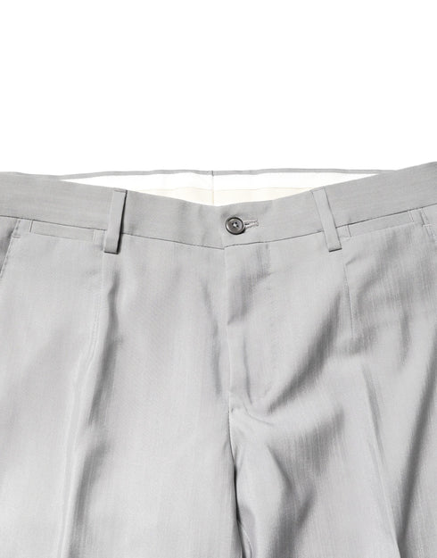 Dolce & Gabbana Light Gray Wool GOLD 2 Piece Formal Suit