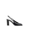 Prada Black Calf Leather Pumps Women’s Designer Slingback Décolleté Heels