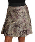 Dolce & Gabbana A-Line Mini Floral Print Jaquard Skirt