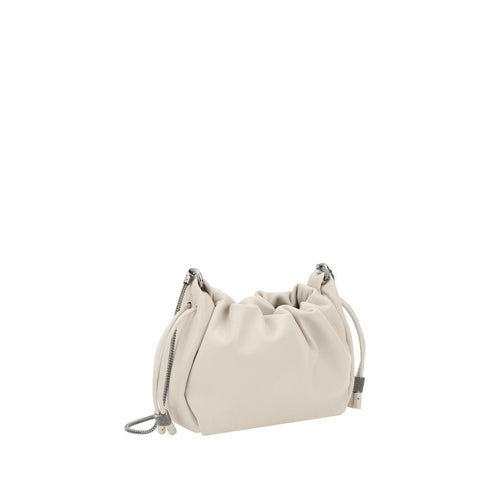 Brunello Cucinelli Mellow Mini Bucket Bag – Ivory Leather for Women