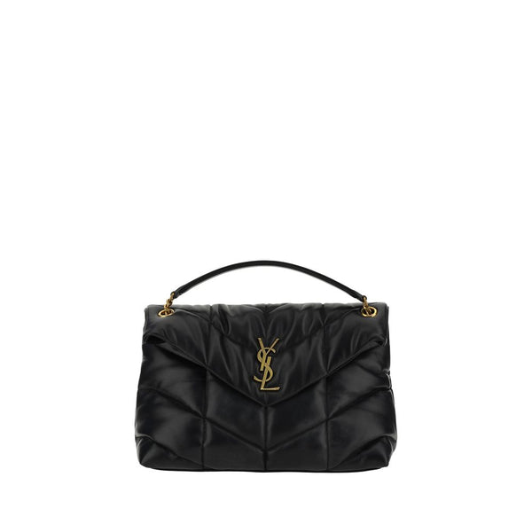 Saint Laurent Medium Loulou Black Lambskin Shoulder Bag – Women