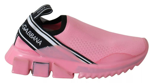 Dolce & Gabbana Pink Sorrento Slip-On Sneakers for Women – Low Top Casual Shoes