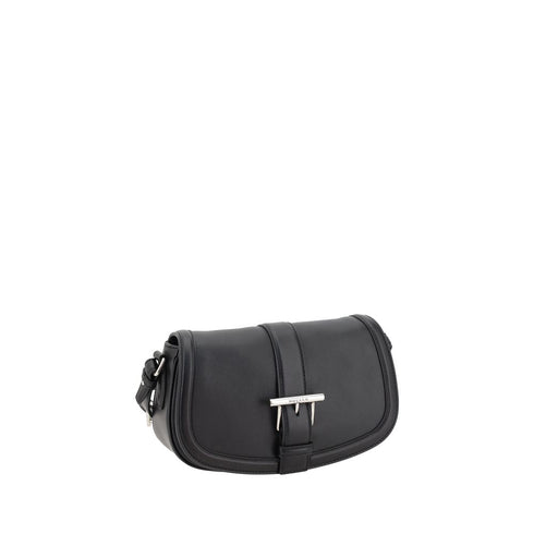 Alexander McQueen Black Leather T-Bar Satchel Bag for Women