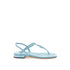 Miu Miu Thong Sandals – Blue Patent Leather T-Strap Flip-Flops for Women