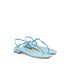Miu Miu Thong Sandals – Blue Patent Leather T-Strap Flip-Flops for Women