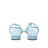 Miu Miu Thong Sandals – Blue Patent Leather T-Strap Flip-Flops for Women