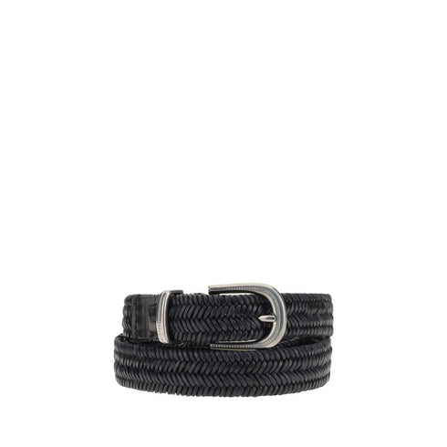 Brunello Cucinelli Braided stretch leather Belt