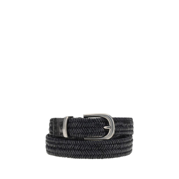 Brunello Cucinelli Braided stretch leather Belt