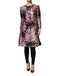 Dolce & Gabbana Pink Black Floral Brocade Trenchcoat Jacket