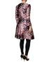 Dolce & Gabbana Pink Black Floral Brocade Trenchcoat Jacket