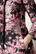 Dolce & Gabbana Pink Black Floral Brocade Trenchcoat Jacket