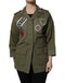Dolce & Gabbana Military Green Queen Embellished Coat Jacket