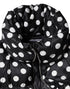 Dolce & Gabbana Black White Polka Dot Full Zip Puffer Jacket