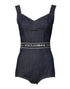 Dolce & Gabbana Blue Cotton Stretch Sleeveless Bodycon Denim Bodysuit