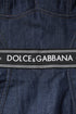 Dolce & Gabbana Blue Cotton Stretch Sleeveless Bodycon Denim Bodysuit