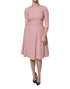 Dolce & Gabbana Pink A-line Flare Viscose 3/4 Sleeves Dress