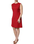 Dolce & Gabbana Red Wool Sleeveless Knee Length A-line Dress