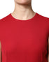 Dolce & Gabbana Red Wool Sleeveless Knee Length A-line Dress