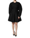Dolce & Gabbana Black Cotton Long Sleeves A-line Mini Dress