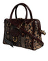 Dolce & Gabbana Leopard Print Leather Duffle Bag in Brown for Women
