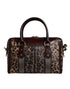 Dolce & Gabbana Leopard Print Leather Duffle Bag in Brown for Women