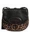 Dolce & Gabbana Black & Brown Leopard Leather Shoulder Strap Bag for Women