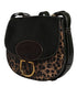 Dolce & Gabbana Black & Brown Leopard Leather Shoulder Strap Bag for Women