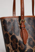 Dolce & Gabbana Brown Leopard Leather Shoulder Strap Tote Bag for Women